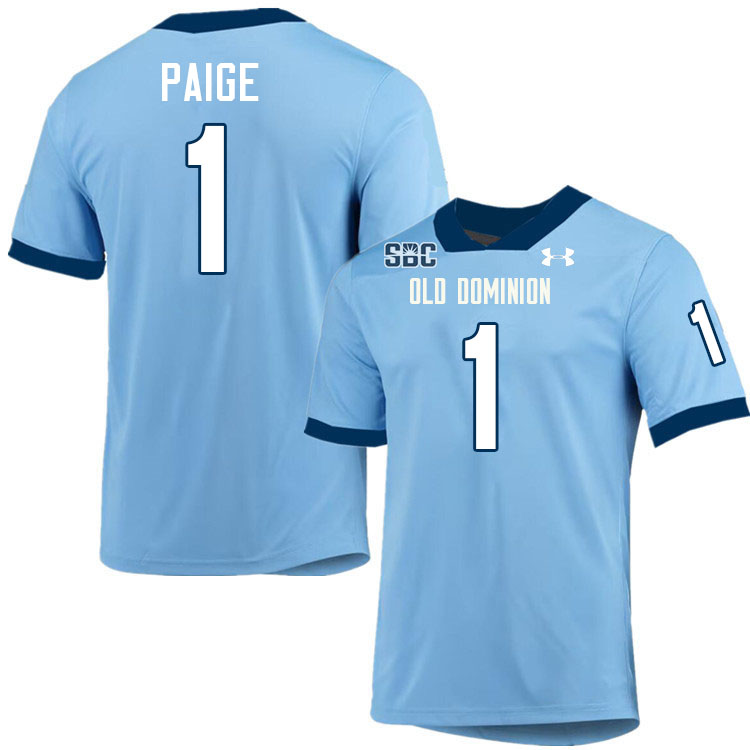 #1 Isiah Paige Old Dominion Monarchs College Football Jerseys Stitched-Light Blue